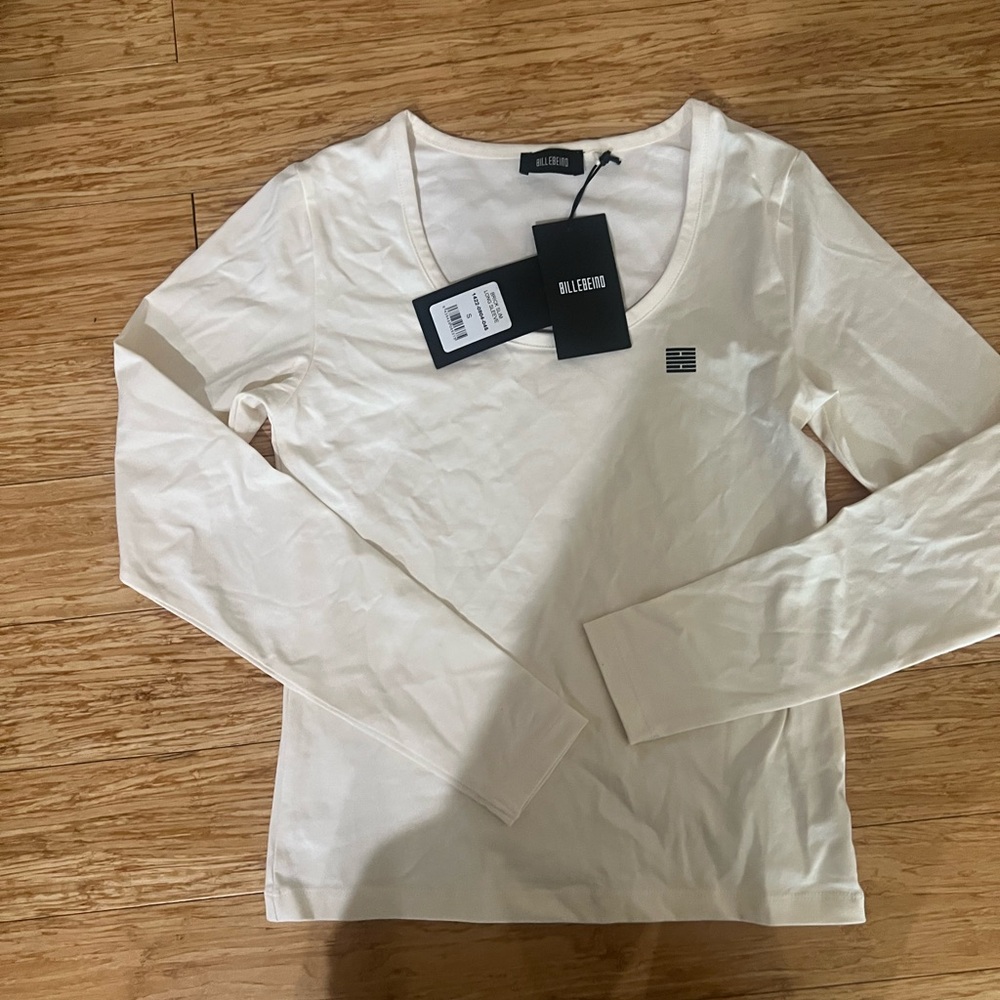Billebeino Cream Long Sleeve Fitted T-Shirt